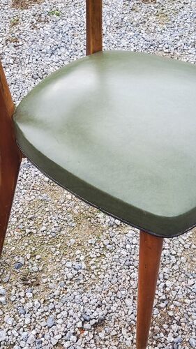 Paire de chaises des années 50 en acajou de style scandinave