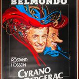 Affiche originale théâtre "Cyrano de Bergerac" Jean-Paul Belmondo 120x175cm 1990