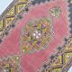Tapis turc bio rose et jaune sku 3283