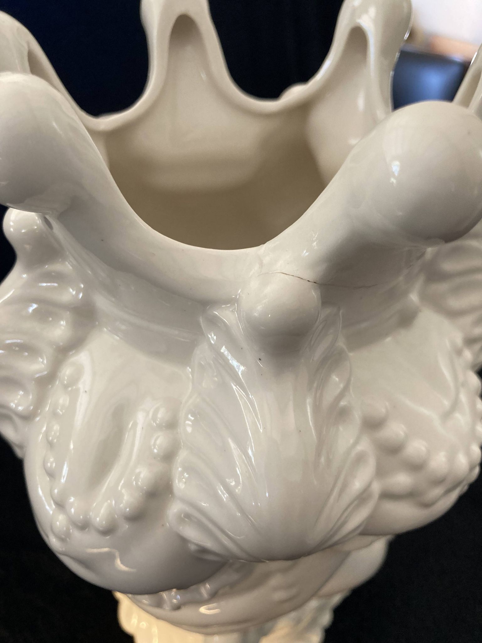 Sicilian Vase "Moorish Woman" in White Ceramic – Kersten