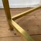 Vintage square brass and smoked glass coffee table