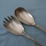 SFAM silver metal salad servers.