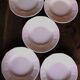 5 assiettes creuses rose Digoin Sarreguemines