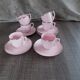 Powder pink cups and saucers