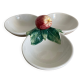 Tripod ceramic aperitif plate from Bassano (Italy) – Apple decor