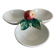 Tripod ceramic aperitif plate from Bassano (Italy) – Apple decor
