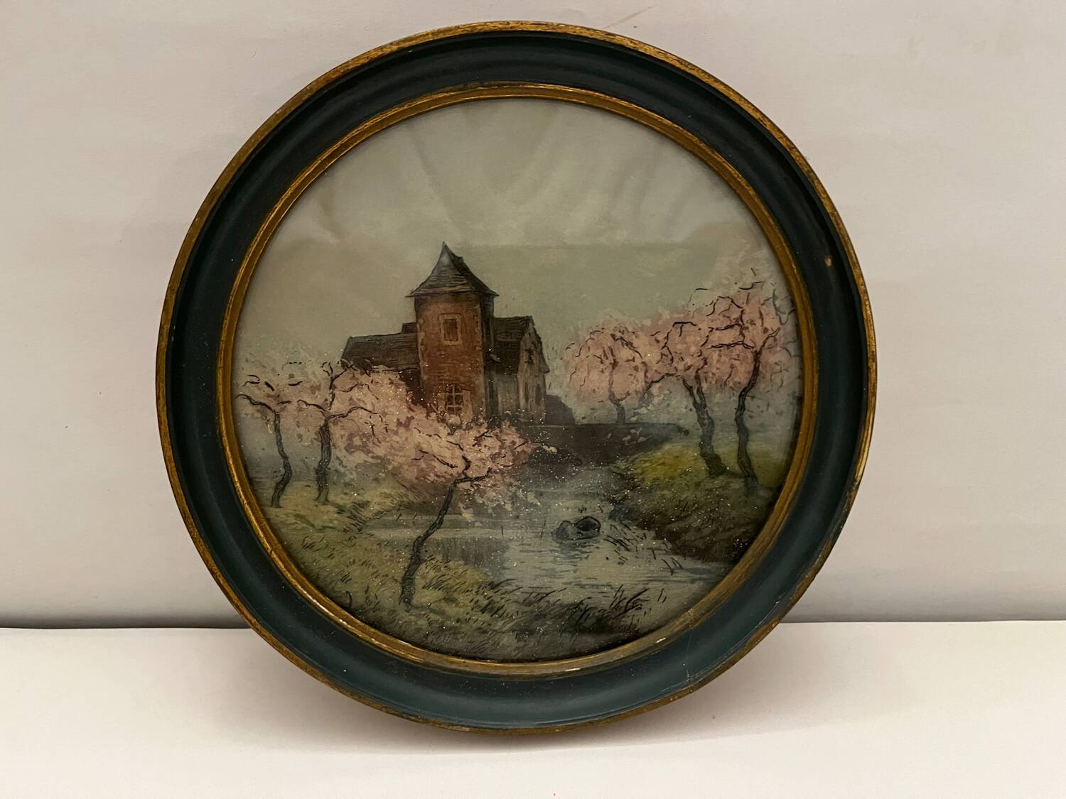 Old painting: framed watercolor