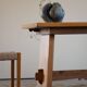 Mid-century brutalist dining table, made of oak, Danish craftsmanship, 1950s.