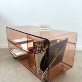 Storage furniture - vinyls in smoked Plexiglas by Michel Dumas
