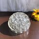 Vase pique-fleurs boule en verre épais à 19 trous France vintage