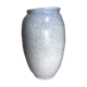 Old ceramic vase signed jb blue - white vintage marble style