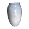 Vase céramique signé jb bleu & blanc style marbre vintage