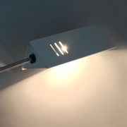 1970s original vintage white table lamp design by Veneta Lumi. Made in Italy
