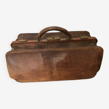 Malle, valise,  sac de voyage en cuir datant de 1920