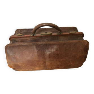 Malle, valise,  sac de voyage en cuir datant de 1920