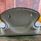 Old white enamelled hand washbasin or gardener enamel garden