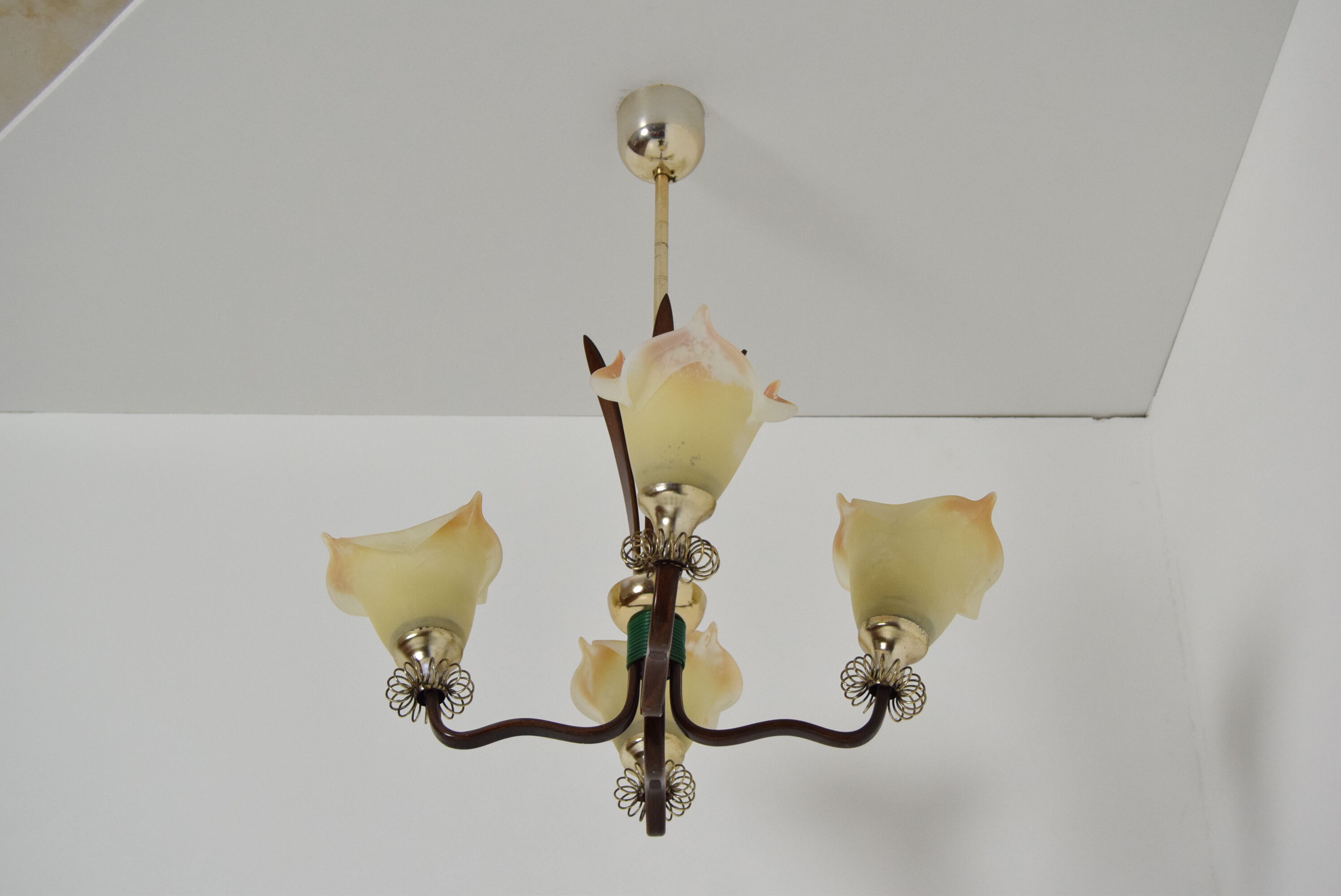 Mid-century Wood Chandelier 1970‘s