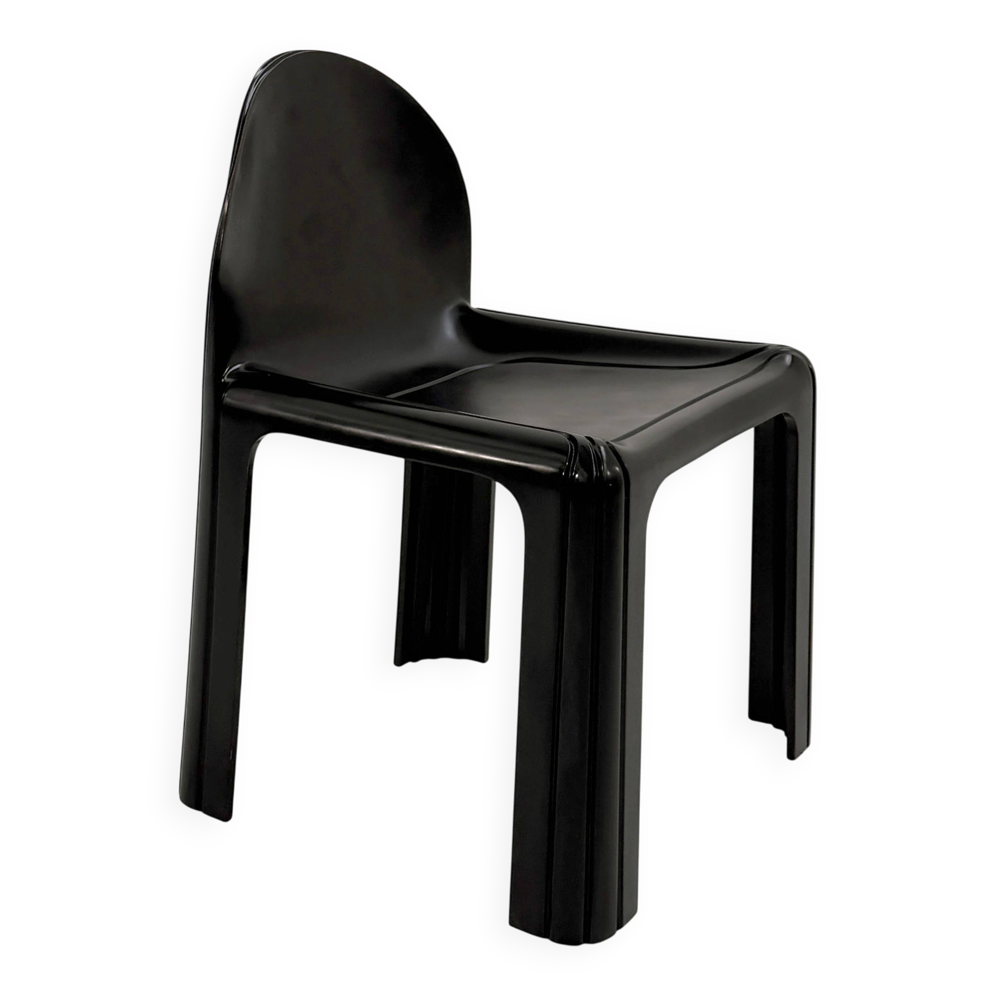 Black Chair Model 4854 Chair by Gae Aulenti for Kartell, 1970