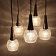 Chandelier suspension waterfall 5 globes Philips 1960-70