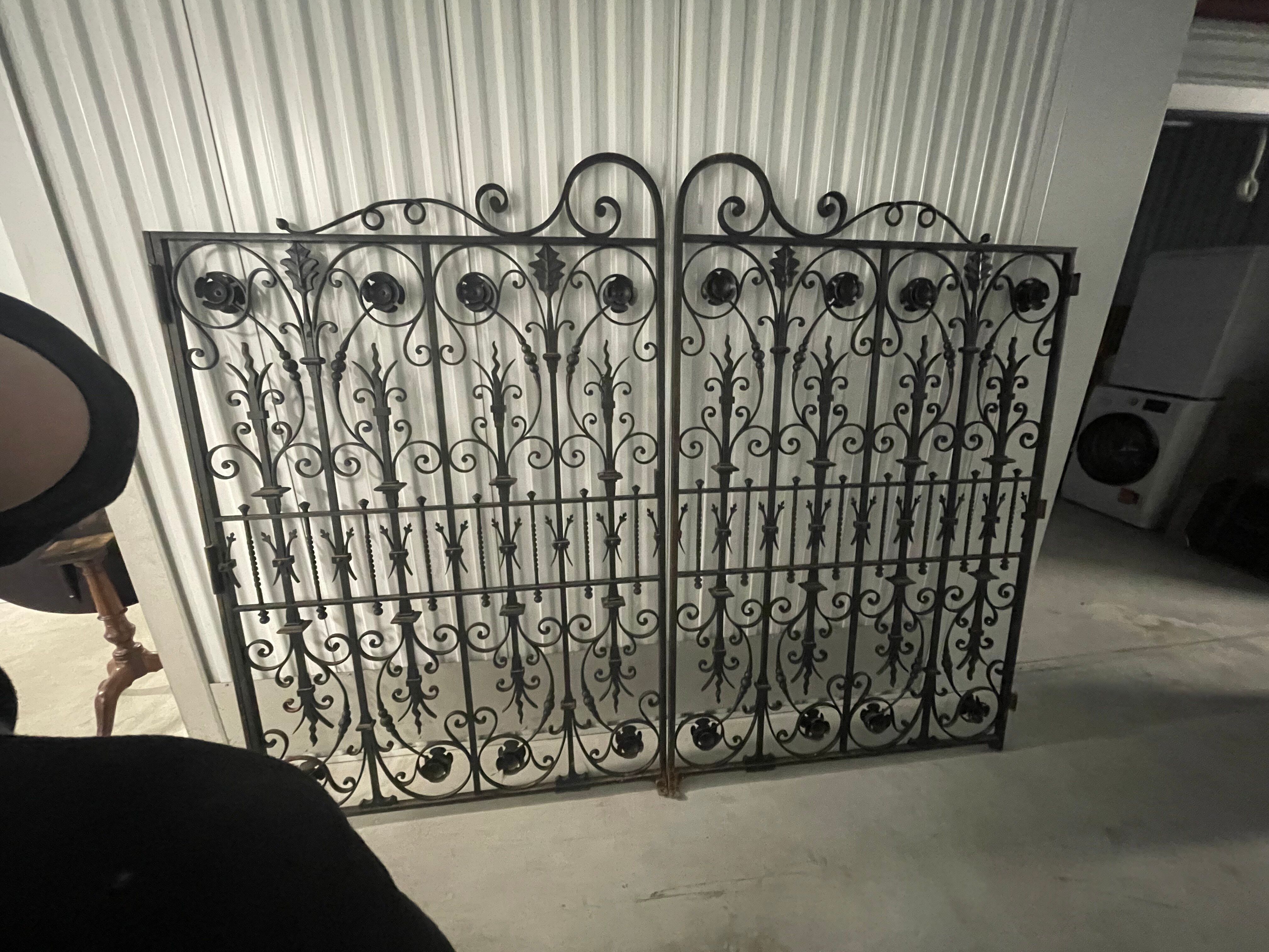 Séparateur d’intérieur grille double en fer forge de 1927