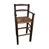 High straw chair for children