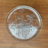 Large Finnish Glass Plate from the Mid-Century by Kaija Aarikka for Humppila