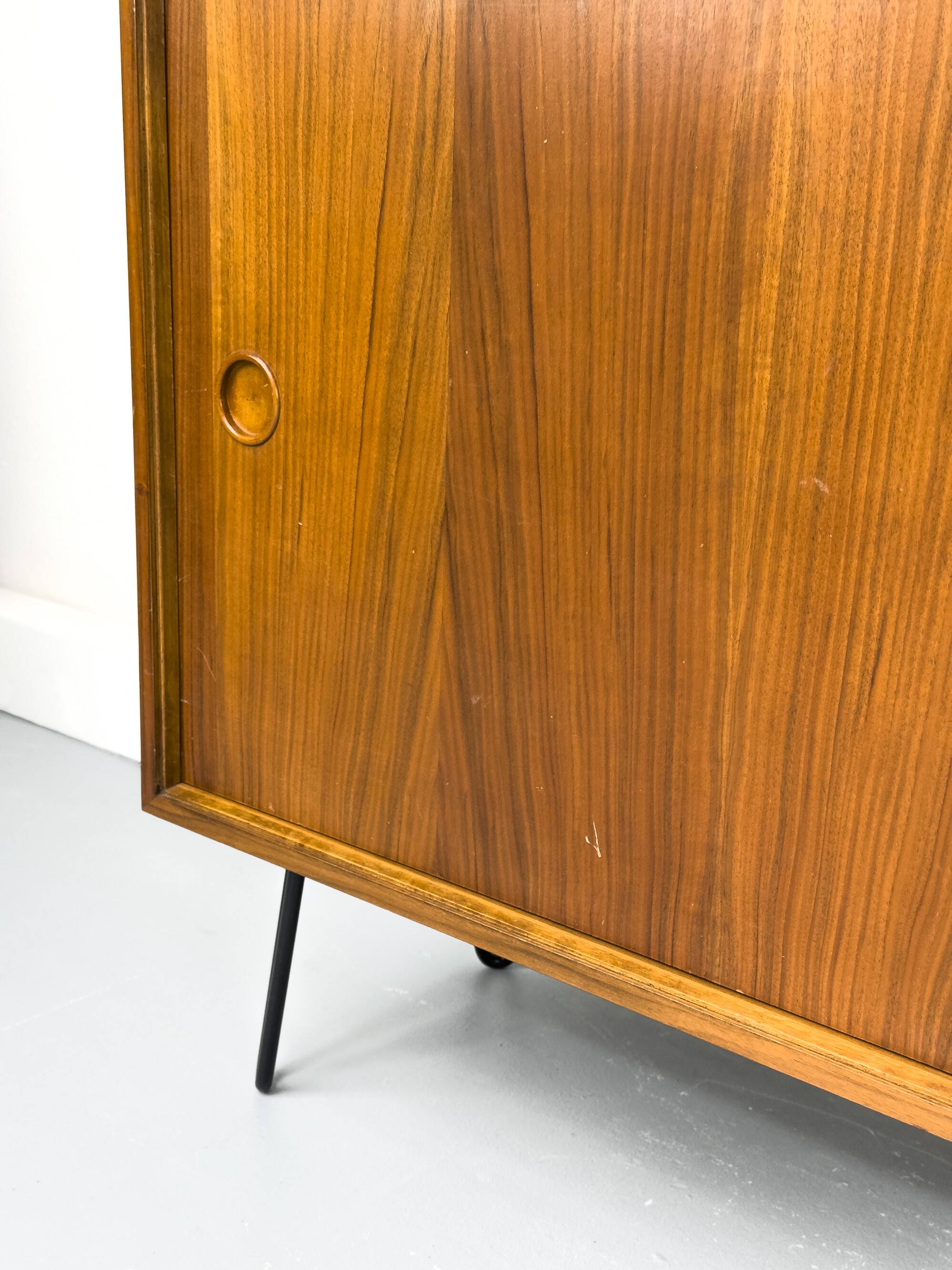Walnut sideboard with sliding doors by Franzmeyer, 1959