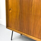 Walnut sideboard with sliding doors by Franzmeyer, 1959
