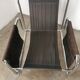 Velvet and tubular metal armchair 1980