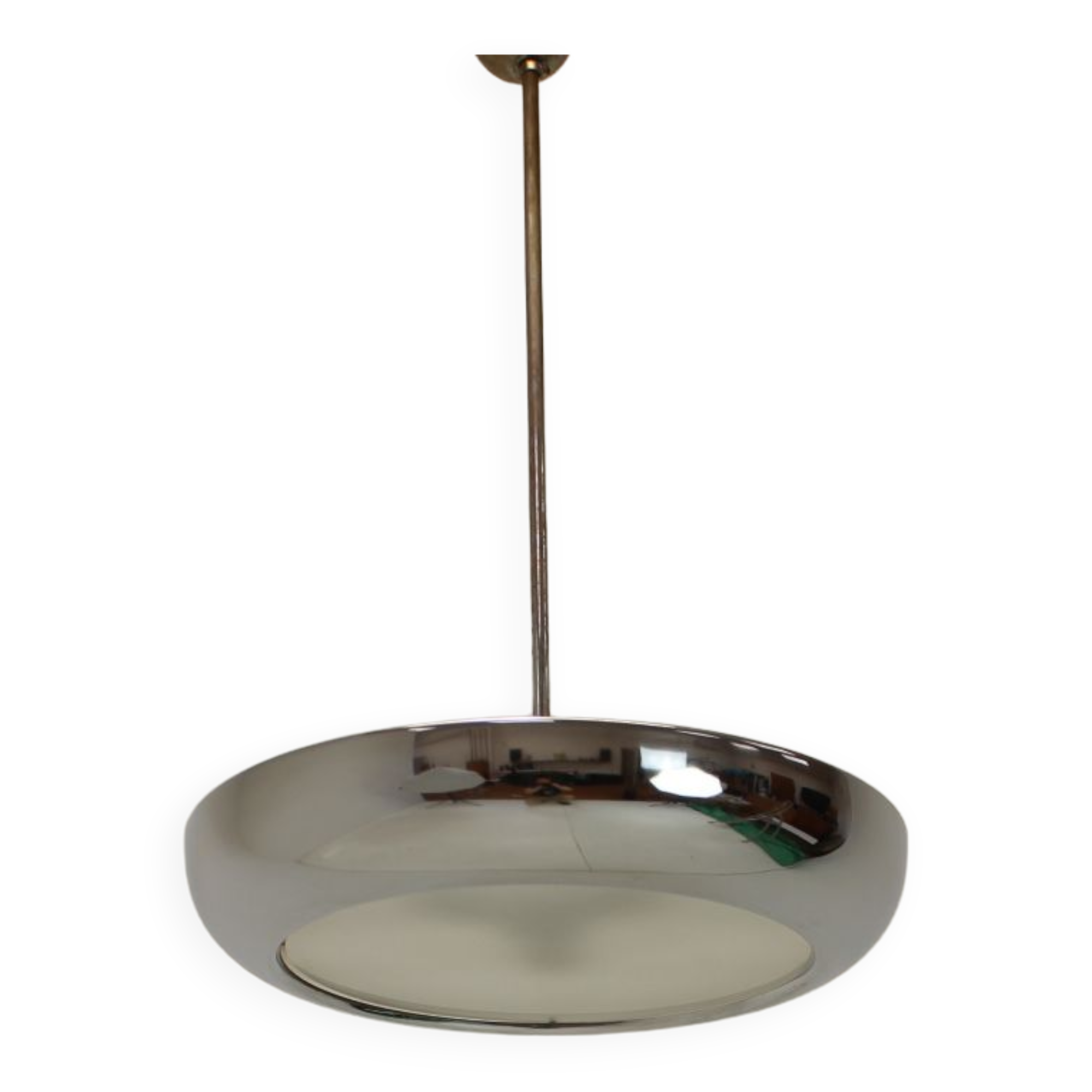 Ufo pendant lamp by josef hurka for napako 1940s
