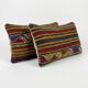 Set of 2 vintage kilim cushion covers 28x58 cm
