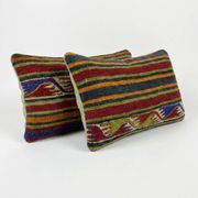 Set of 2 vintage kilim cushion covers 28x58 cm