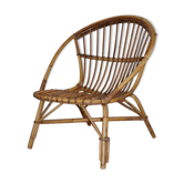Fauteuil rotin années 60