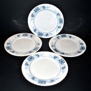 Sarreguemines set of 4 antique Aïda flat plates in earthenware from Sarreguemines U&C 19th century.