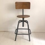 Tabouret haut industriel hauteur réglable