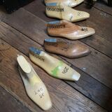 Set of old wooden shoe molds