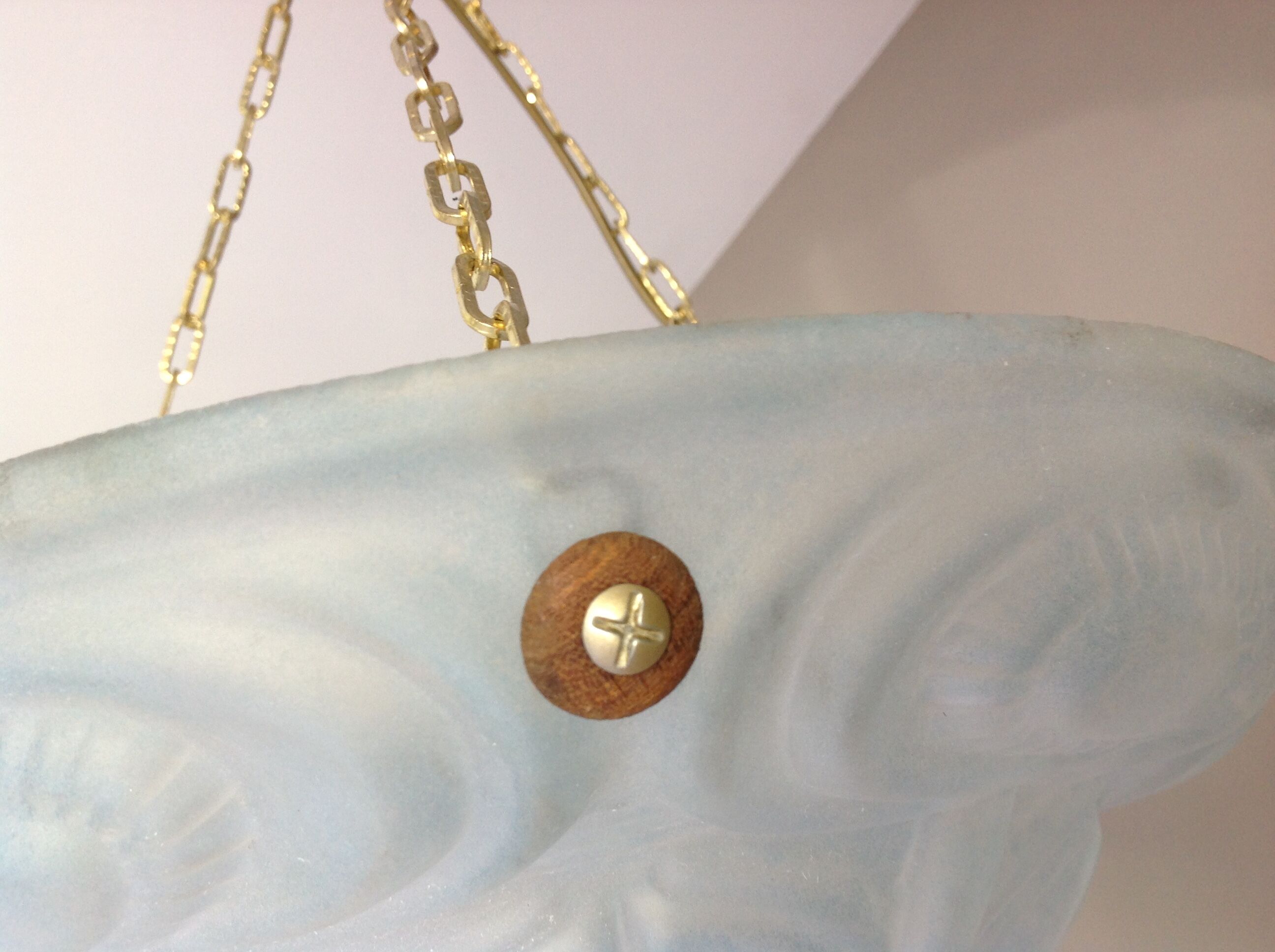 Suspension in glass art deco