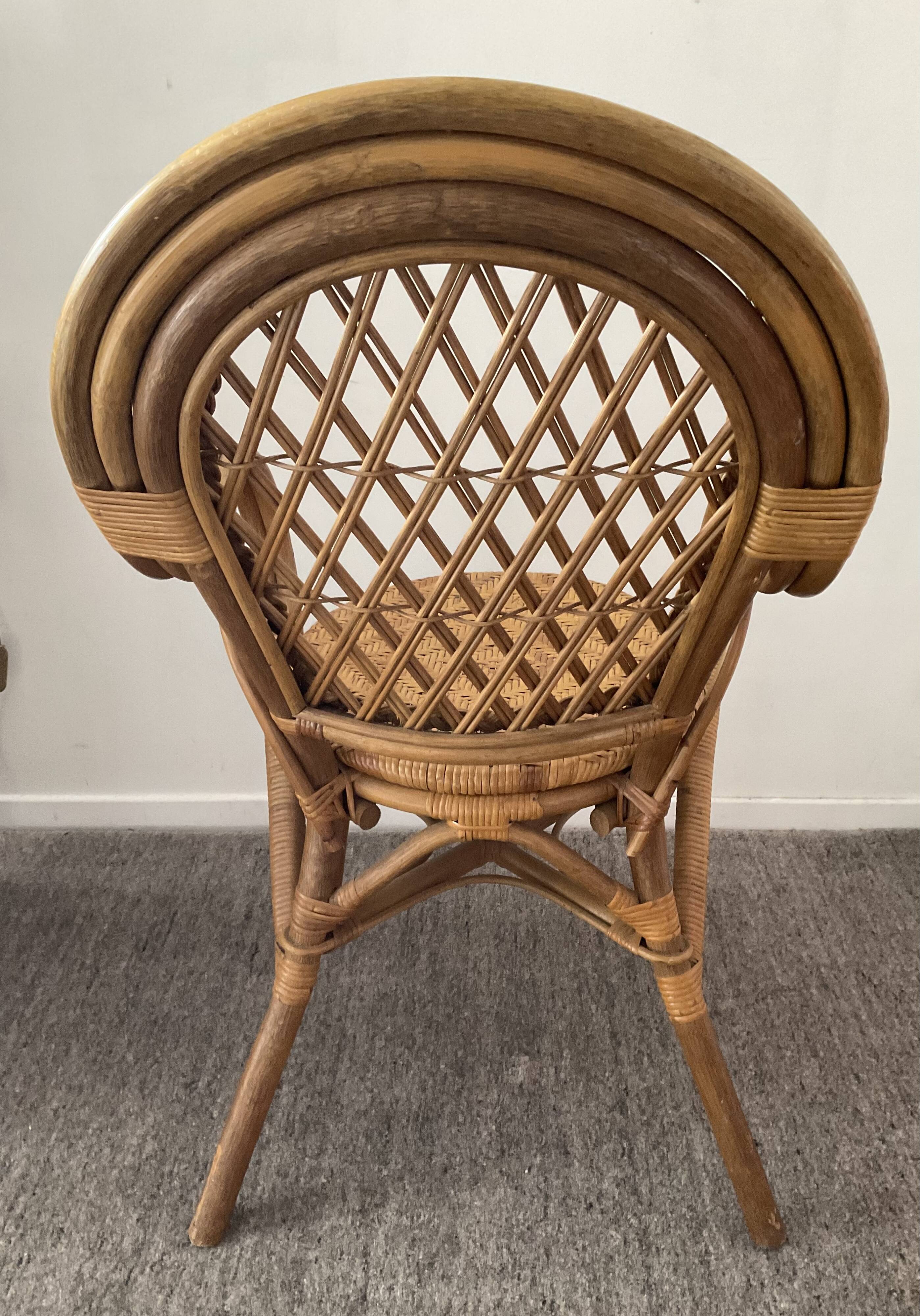 Rattan armchair from the 70s