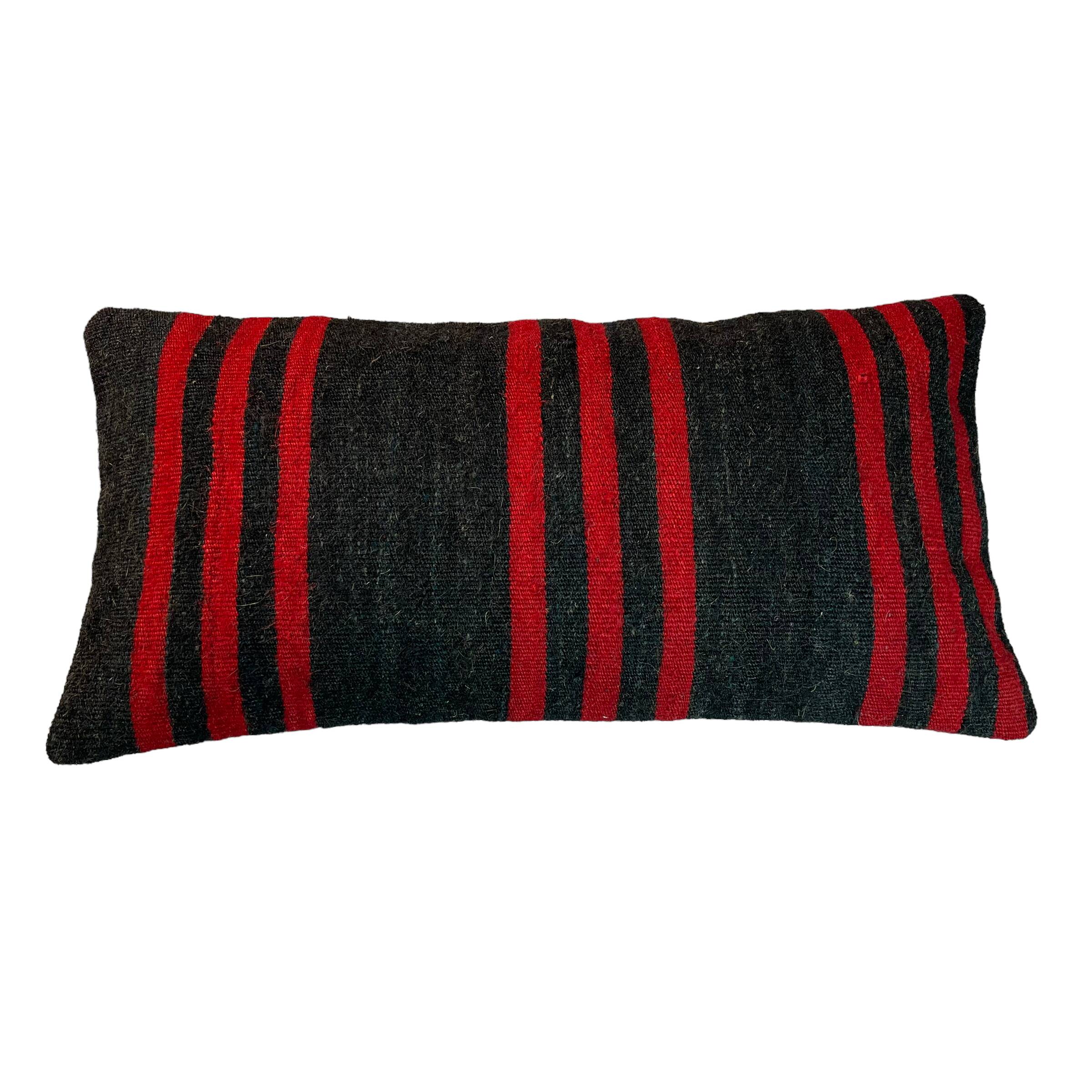 Vintage turkish kilim cushion cover , 30 x 60 cm