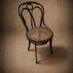 Viennese chair, bent beech with caning, circa 1930.
