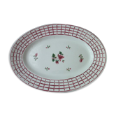 Plat en faïence Digoin Sarreguemines  Modèle Rosa