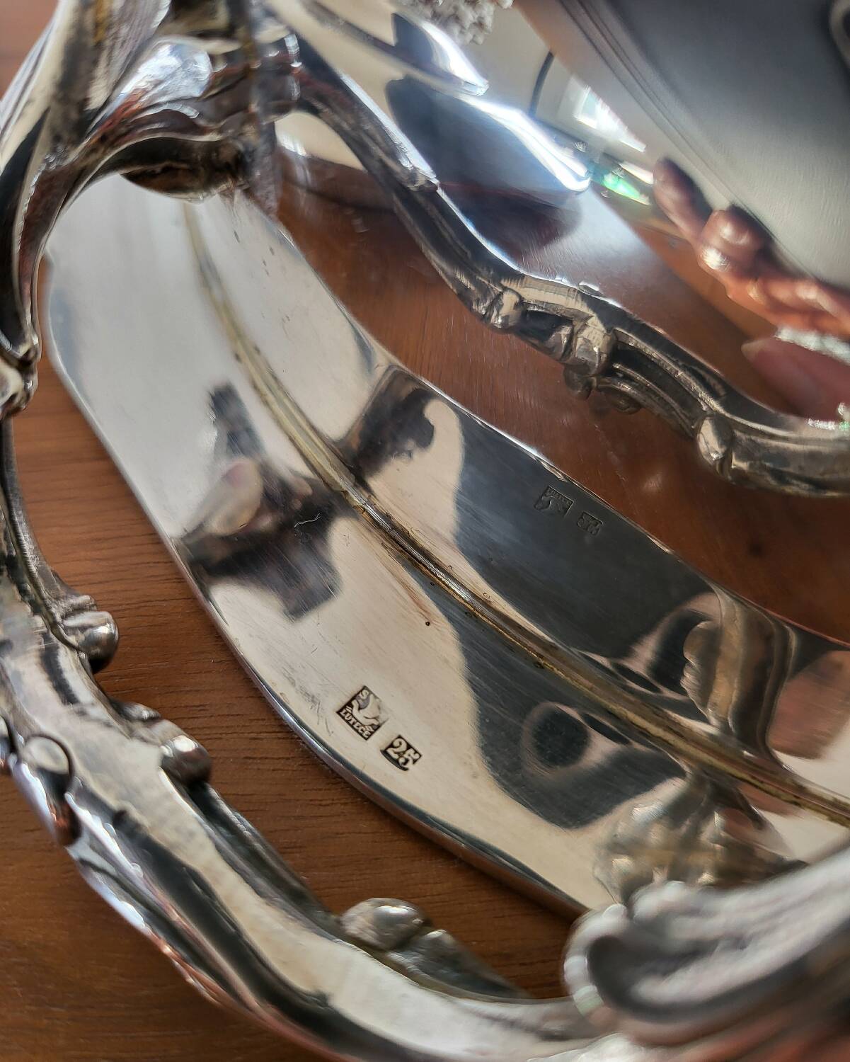 Silver-plated vegetable dish with Lutece hallmark