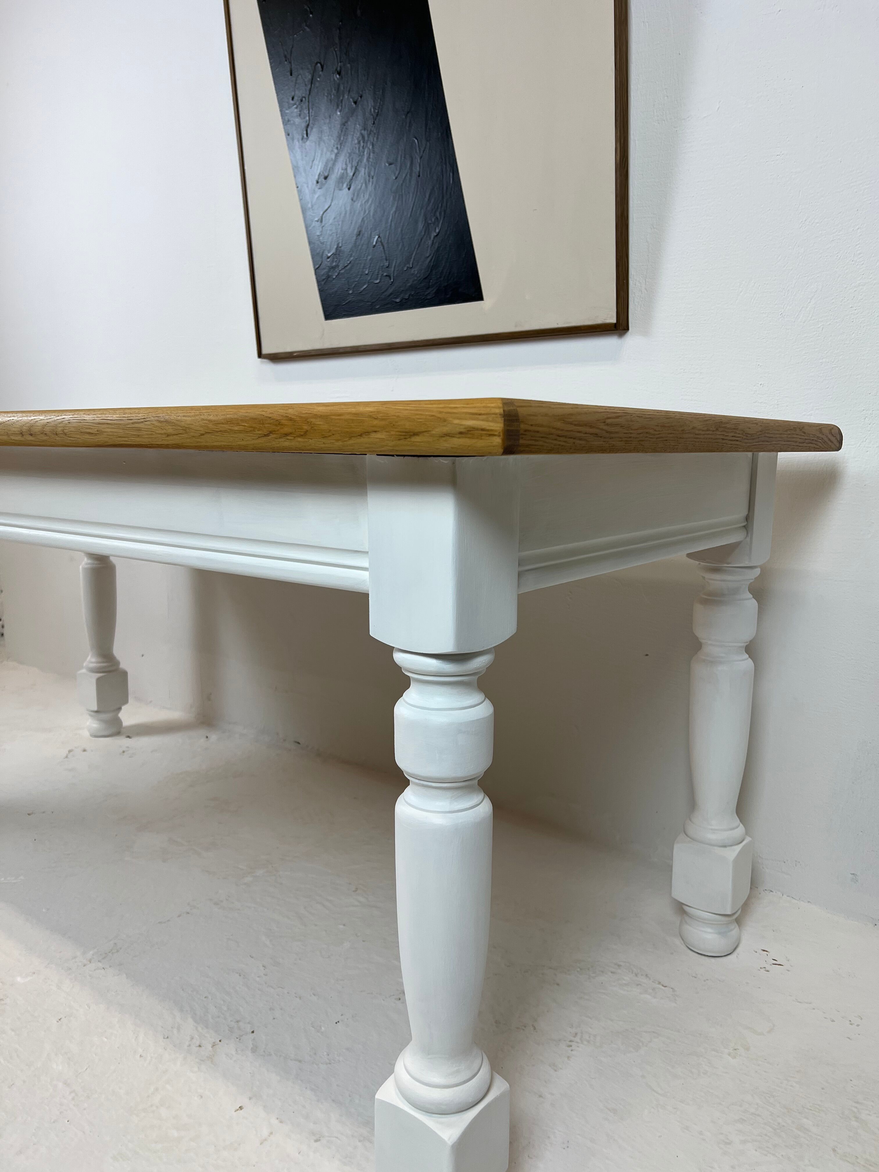 Ivory white base farmhouse table