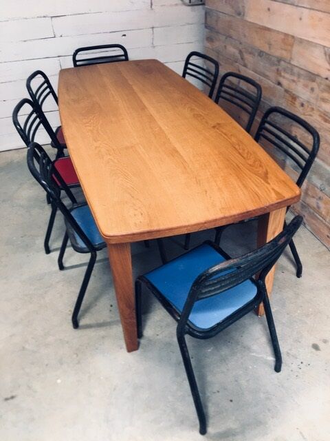 Table to eat solid blond oak oblong shape