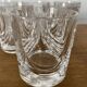 Set of 6 vintage crystal whisky glasses from Royal Cristal Rock.