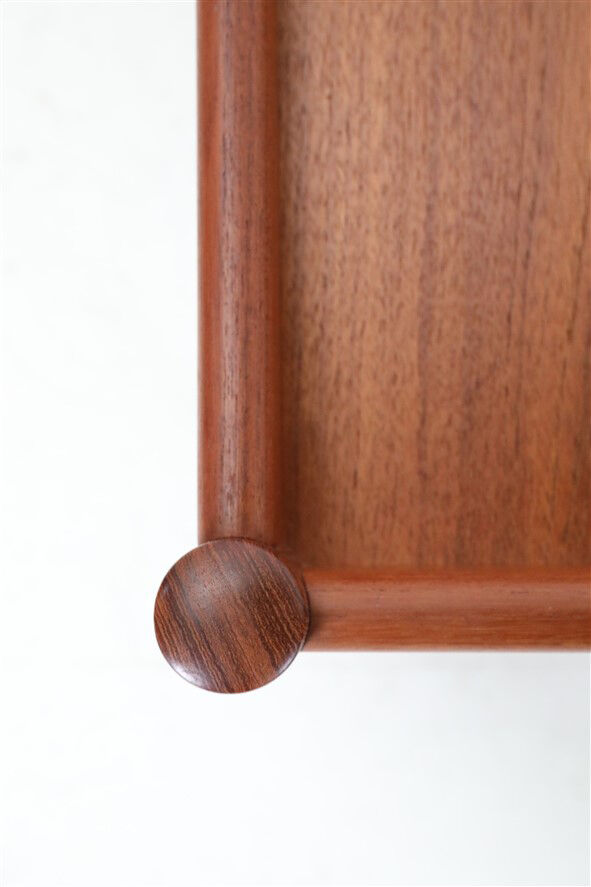 "AT-45" teak serving trolley by Hans Wegner for Andreas Tuck / Mid-century Danish modern design / 1960s