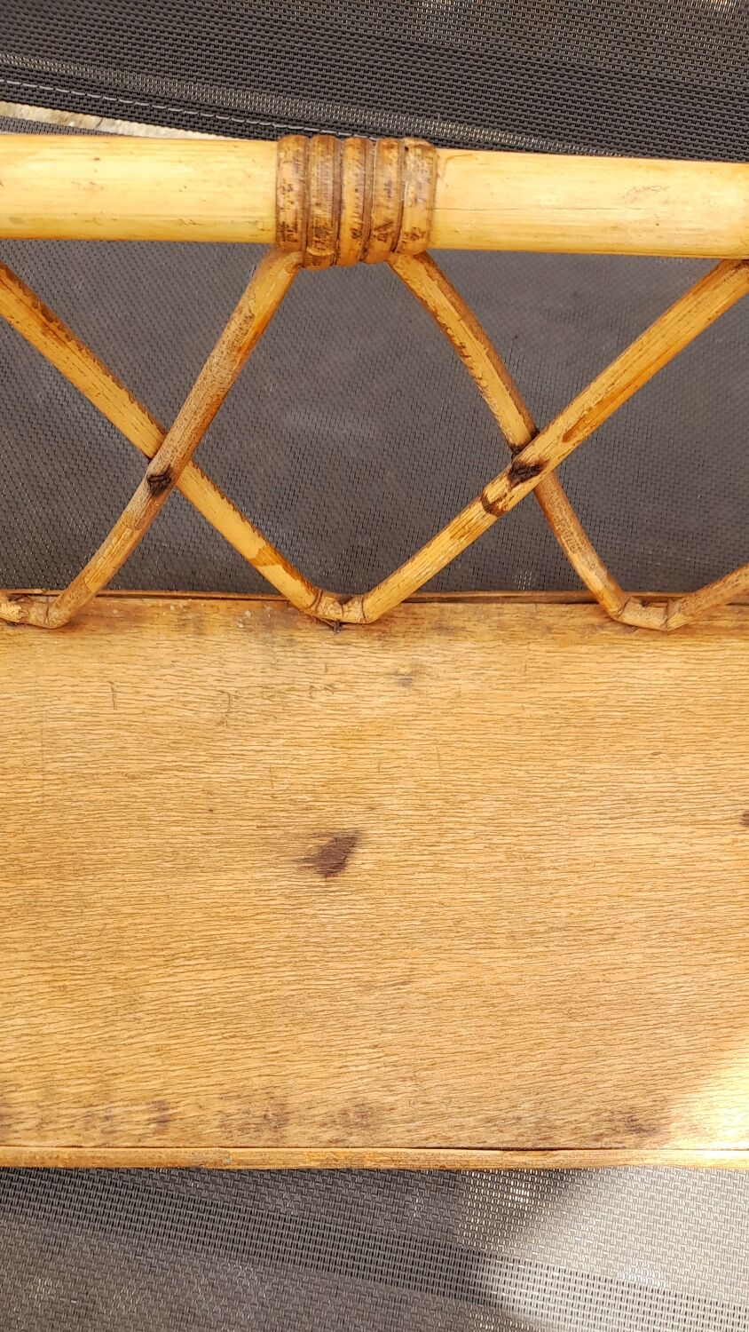 Rattan wall shelf 60s