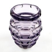 Art Deco vase, manganese crystal, Poland, 1930s