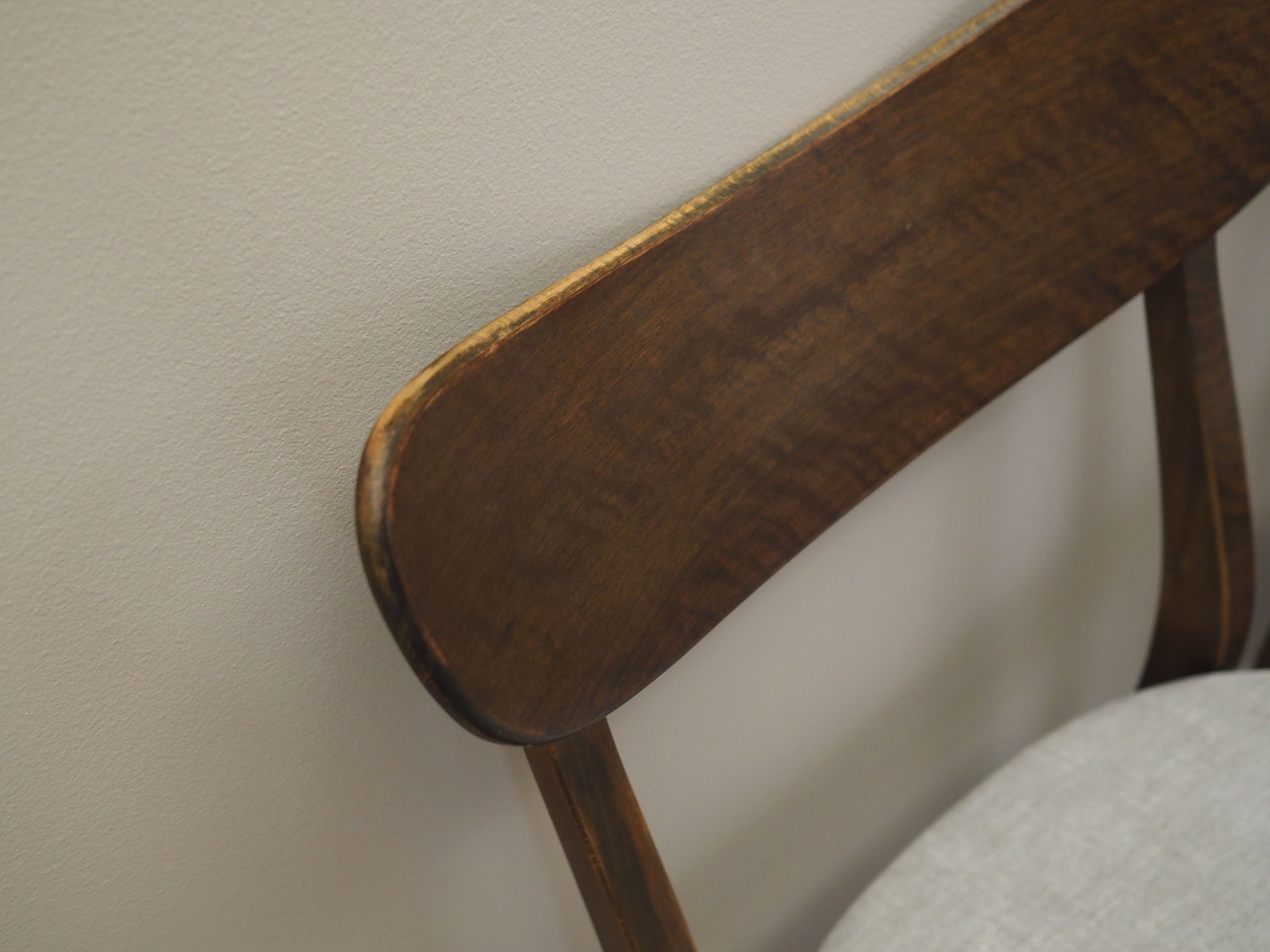 Set of six walnut chairs, Danish design, 60s, production: Denmark