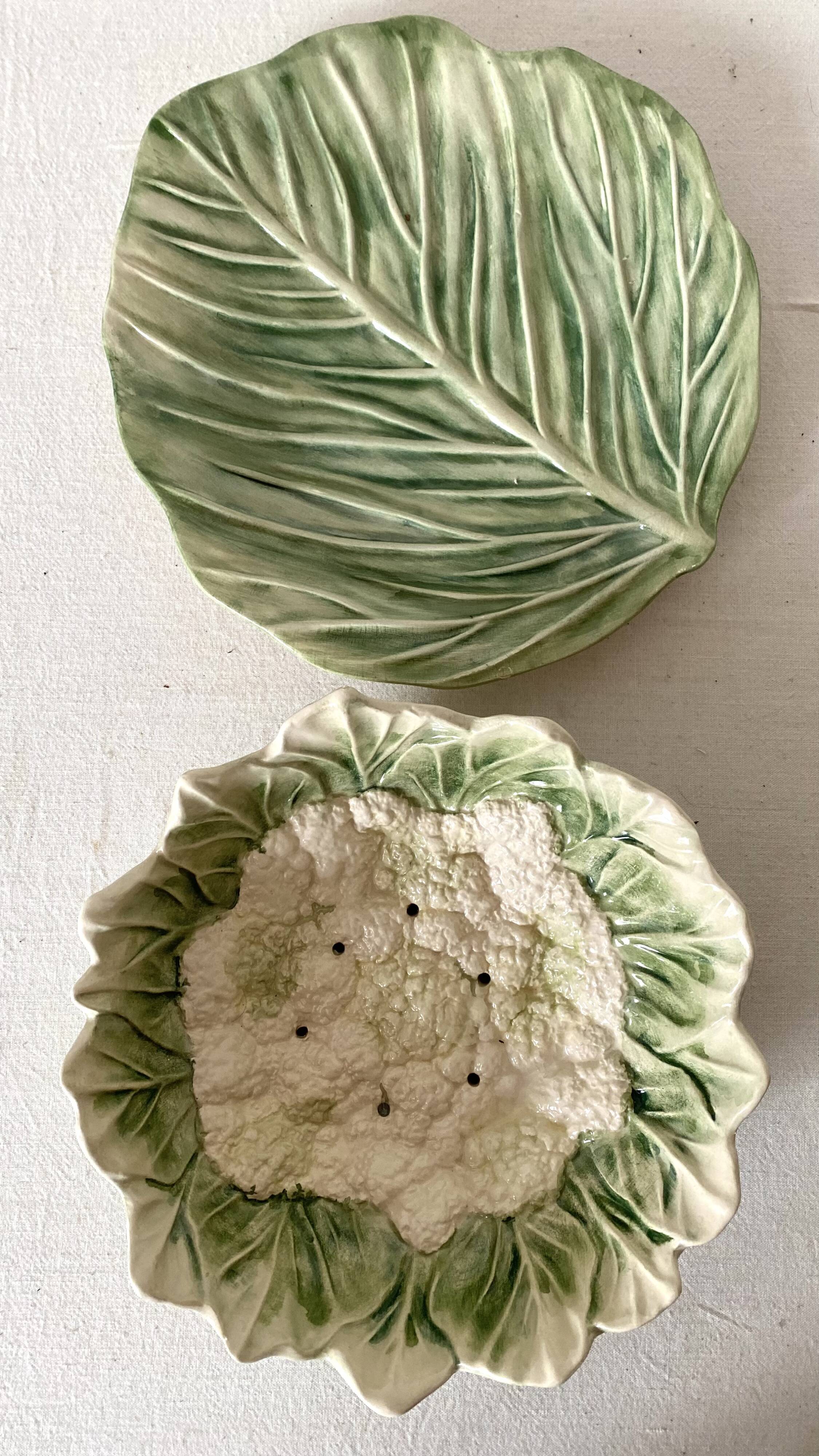 Drainer and sheet dish in cauliflower slip